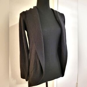 Aeropostale Black Knit Cardigan Sleek‎ Open-Front Design (Size XS)